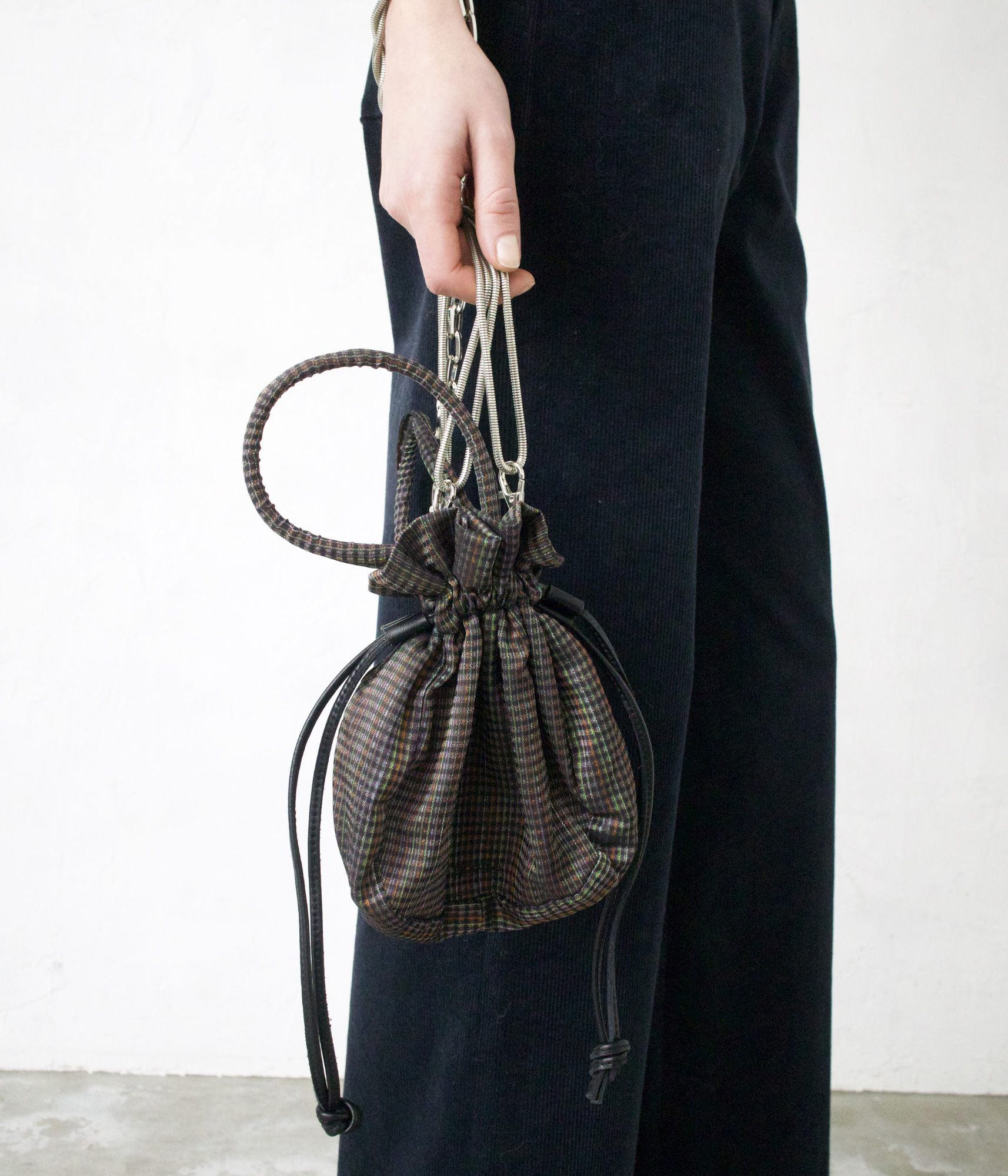 AIRY PURSE HANDLE NISHIJIN 詳細画像 BROWN 3