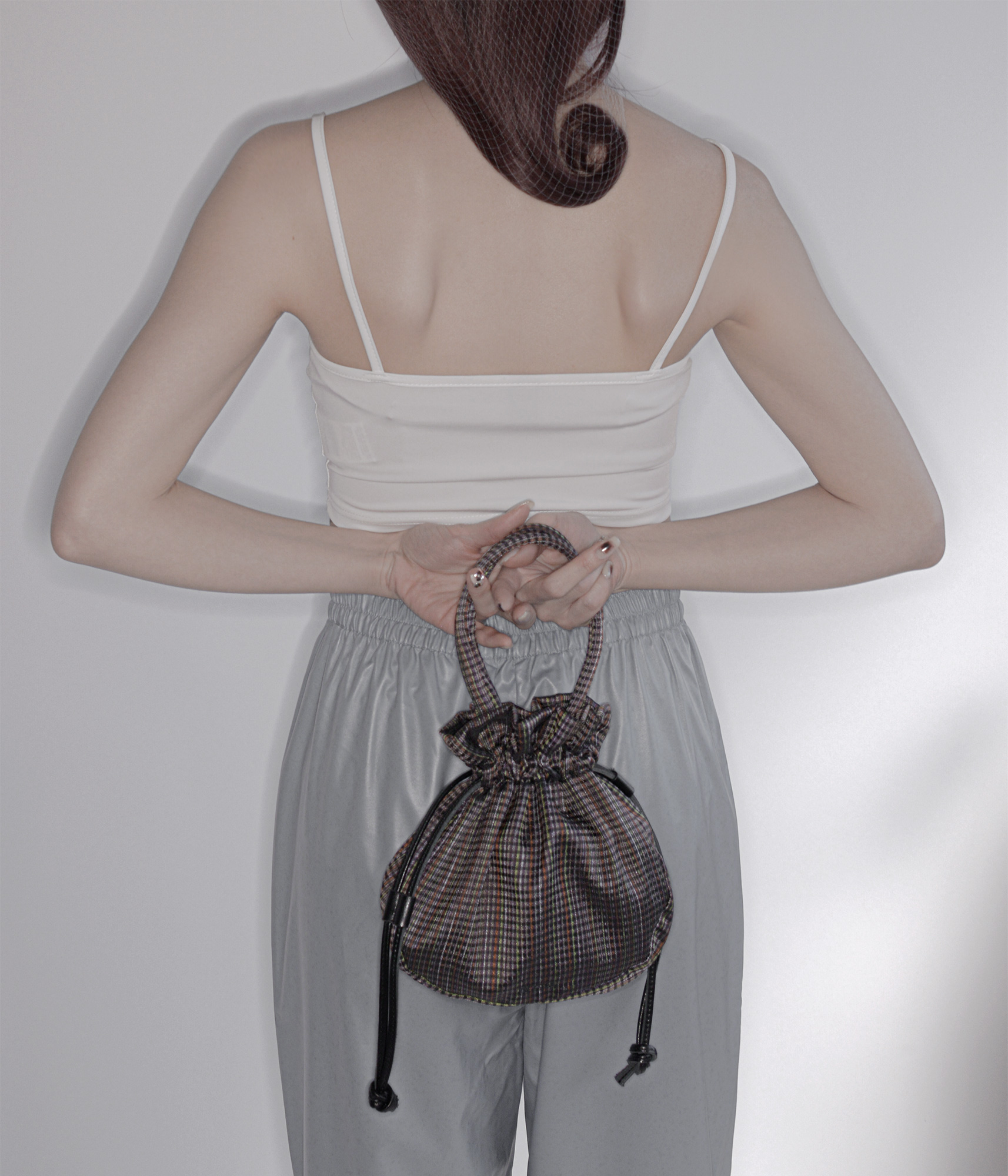 AIRY PURSE HANDLE NISHIJIN 詳細画像 BROWN 4